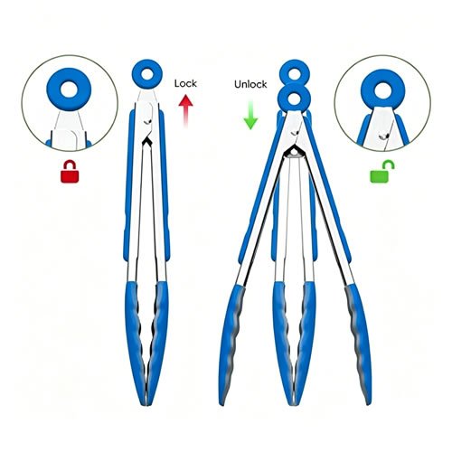 Double Color Silicone Food Tongs FT002D - Image 2