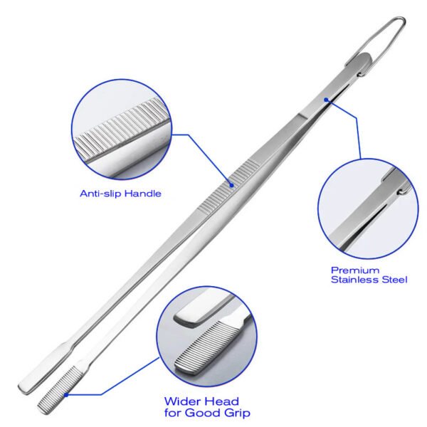 Stainless Steel Flat-TipTweezer FT8310 - Image 2
