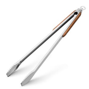 UT001 Ultra Long Stainless Steel Grill Tongs, BBQ Tongs